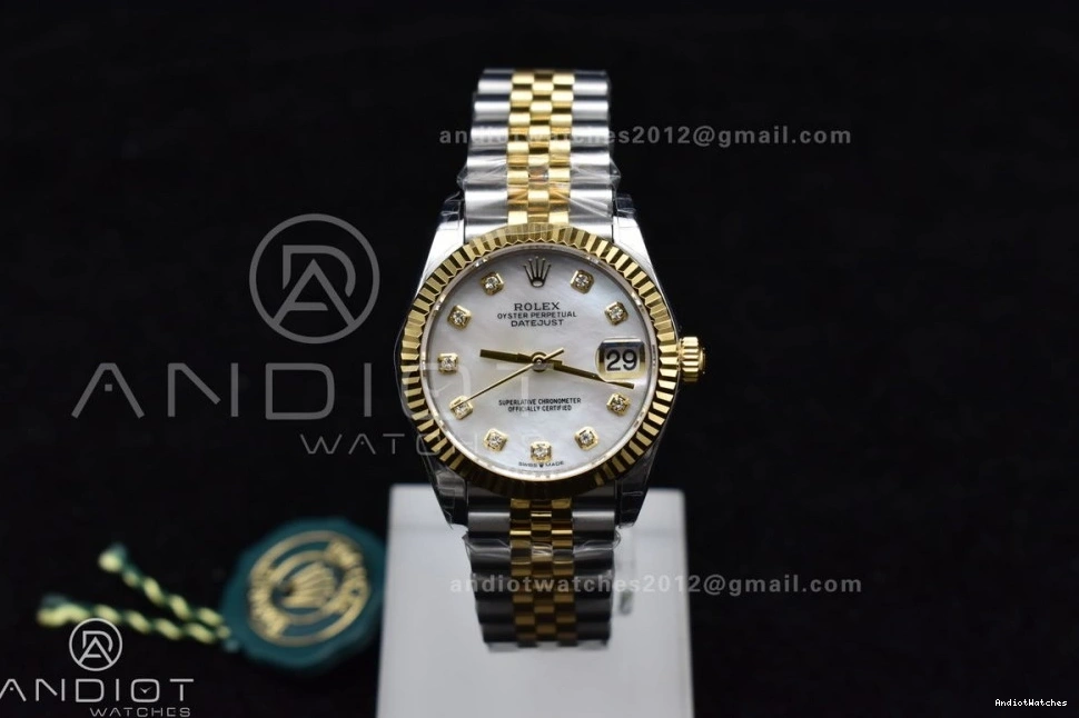 DateJust Steel 542 President Ladies Diamond 31 GSF Dial Bracelet Colorful 316L YG 278271 On MOP 0708